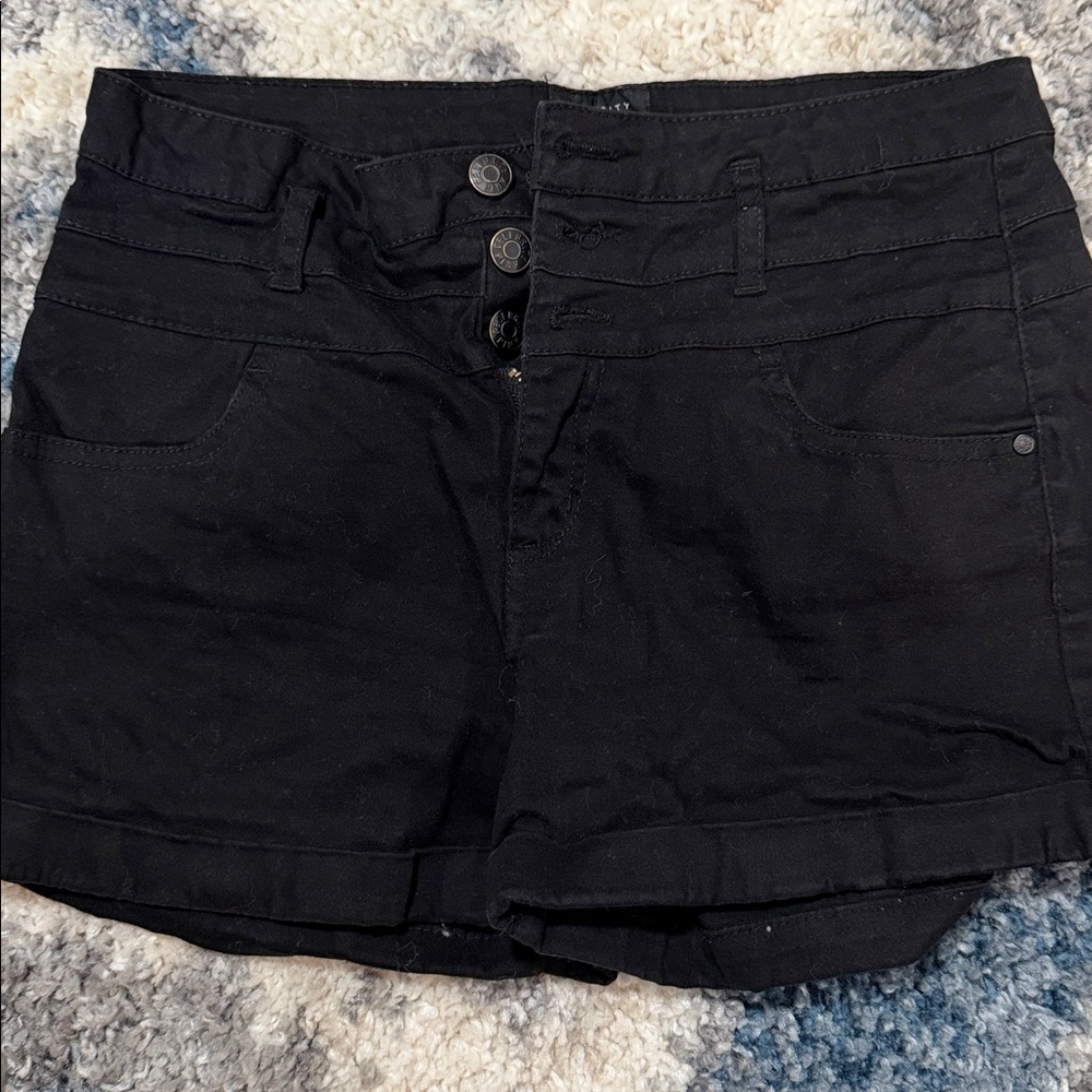 Celebrity Pink Women's High Waist Black Shorts